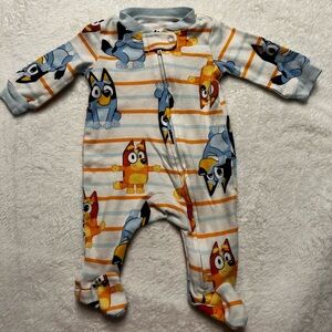 Kids Cartoon Character Footie Pajamas - Blue and Yellow